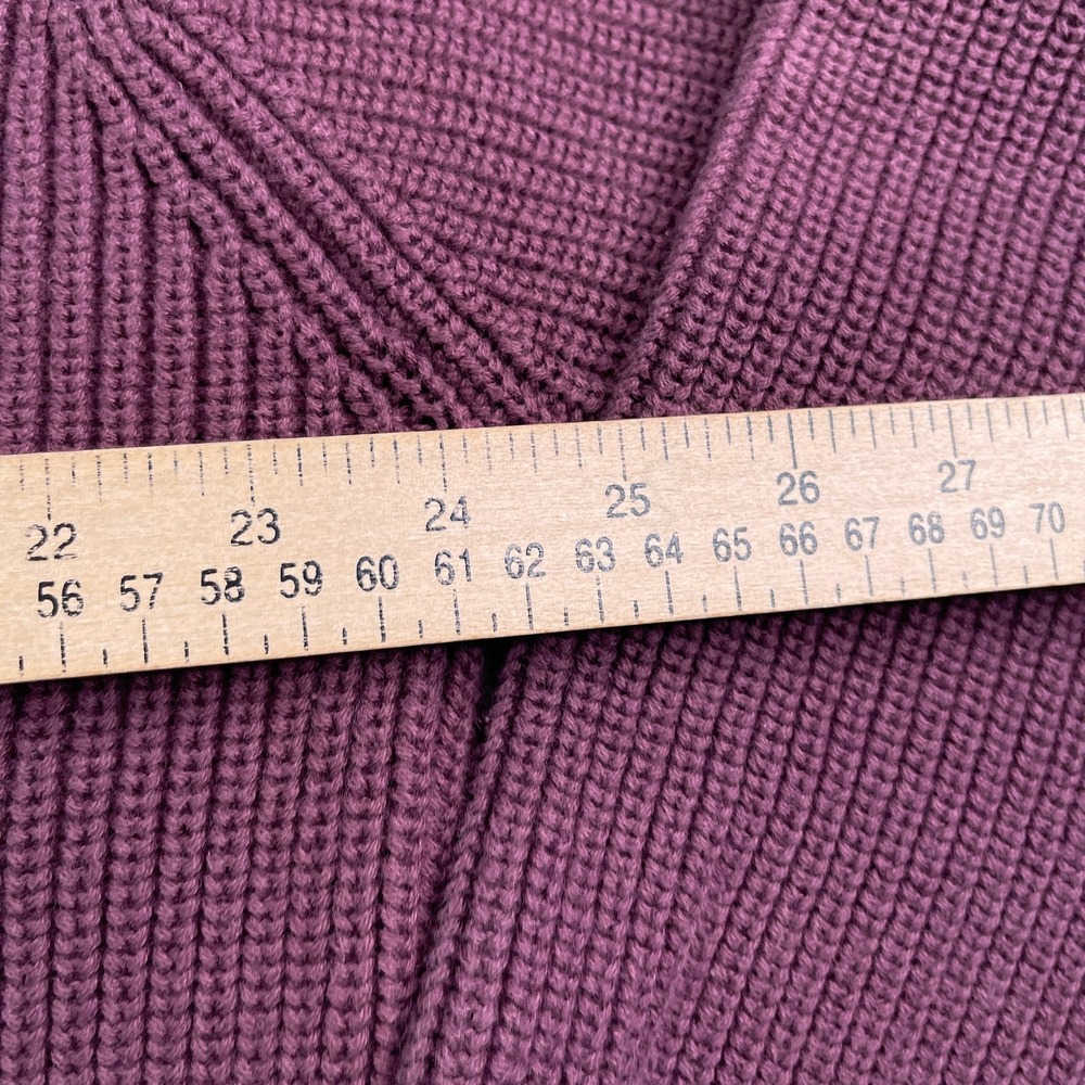 Cabelas Sweater Mens XL Tall Red Burgundy Henley Heavy Cotton Ribbed Fisherman - Picture 10 of 13